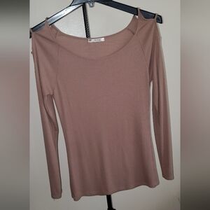 Women mauve-colored S long sleeves top